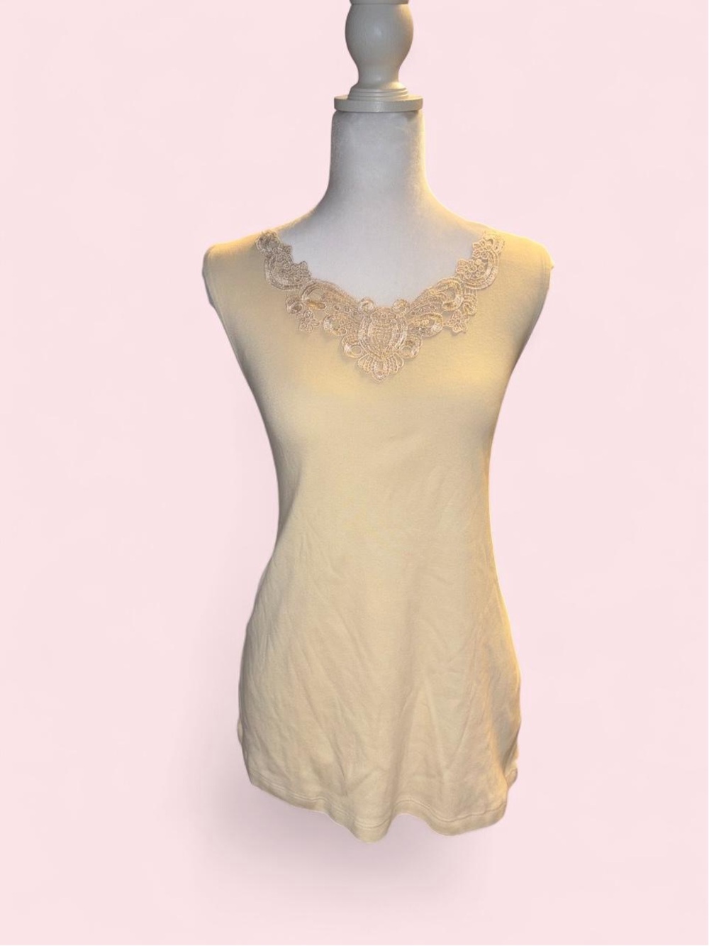White Stag Cream Lace-Trim Camisole